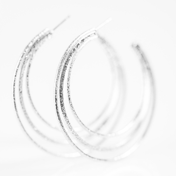 Hoop Earrings - When It Shines Silver - Picture 2 of 2